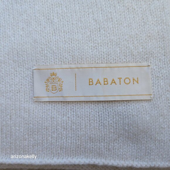 NWOT Babaton Cashmere Knit Scarf White - Picture 7 of 11